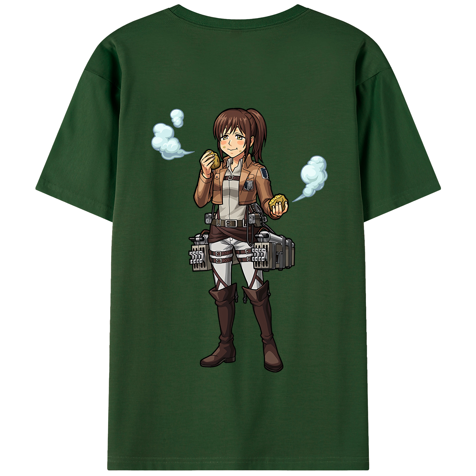 （画像用） 進撃の巨人 サシャ·ブラウス Attack on Titan Sasha Blaus 綿100％半袖Tシャツ（背面プリント）